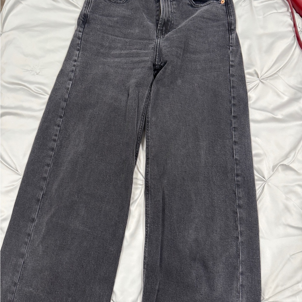 GAP Gray Flare Wide Leg Jeans